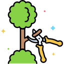 KC Expert Tree Service Accent Logo of Pruning Shears